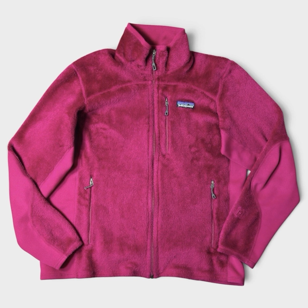 Patagonia R2 Regulator Fleece Jacket Womens Large Pink Full Zip Hiking Outdoor